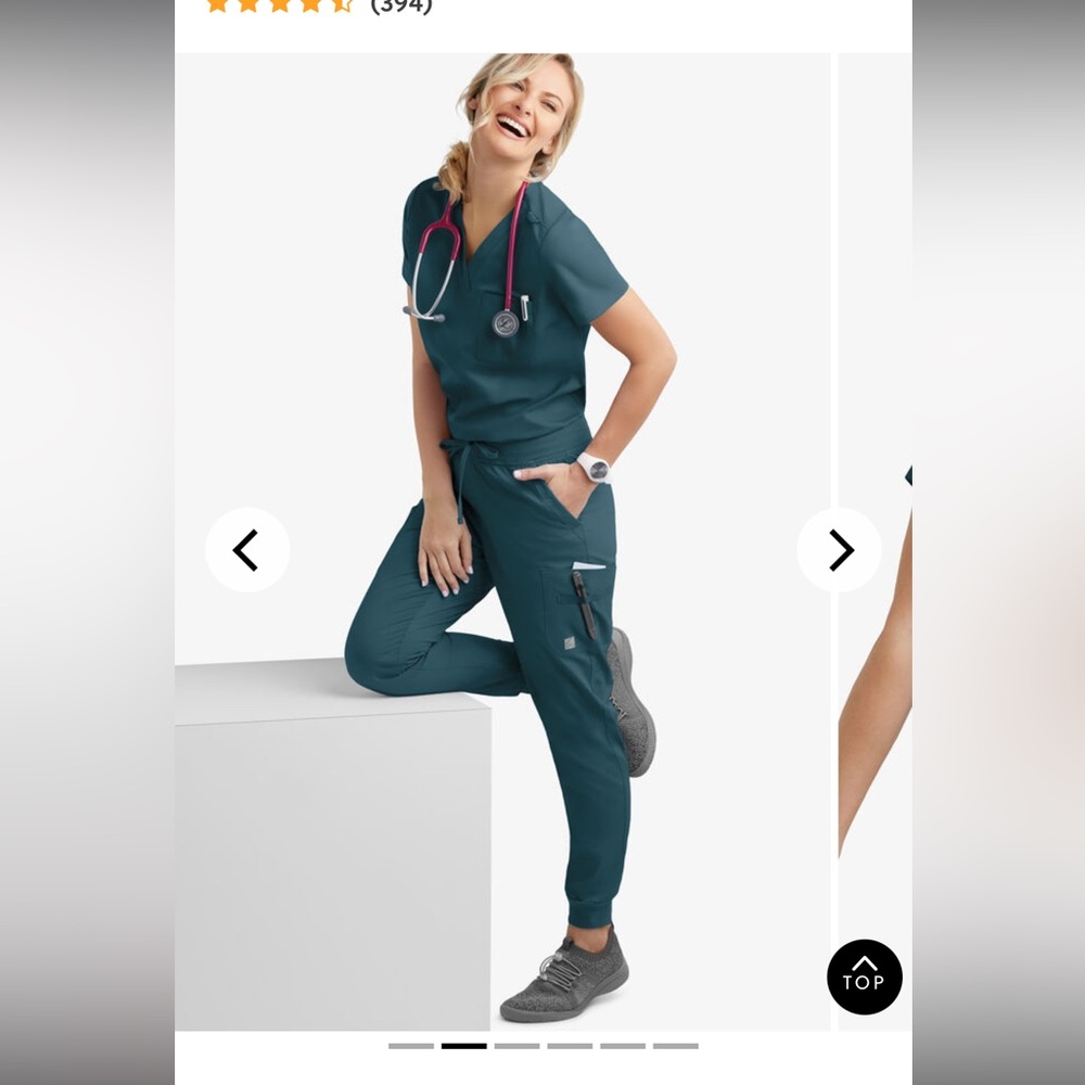 UA XS Scrub Set Caribbean Blue